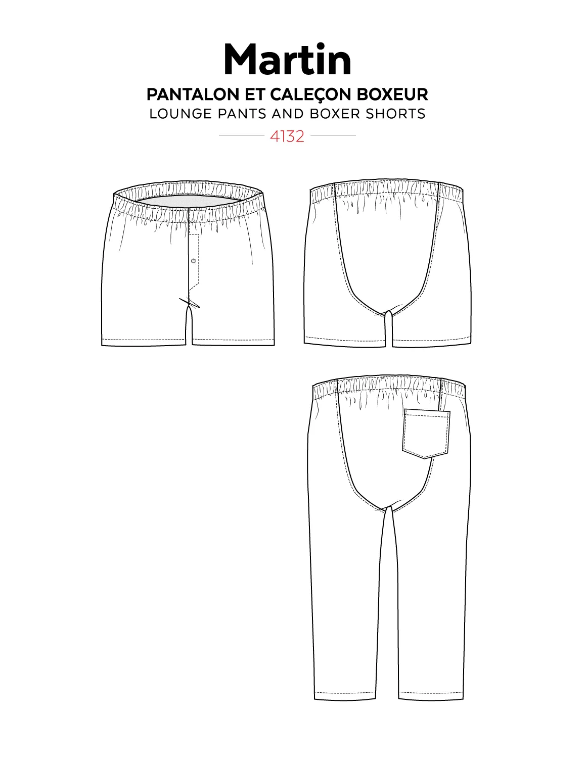 4132 // MARTIN Lounge pants and boxer shorts