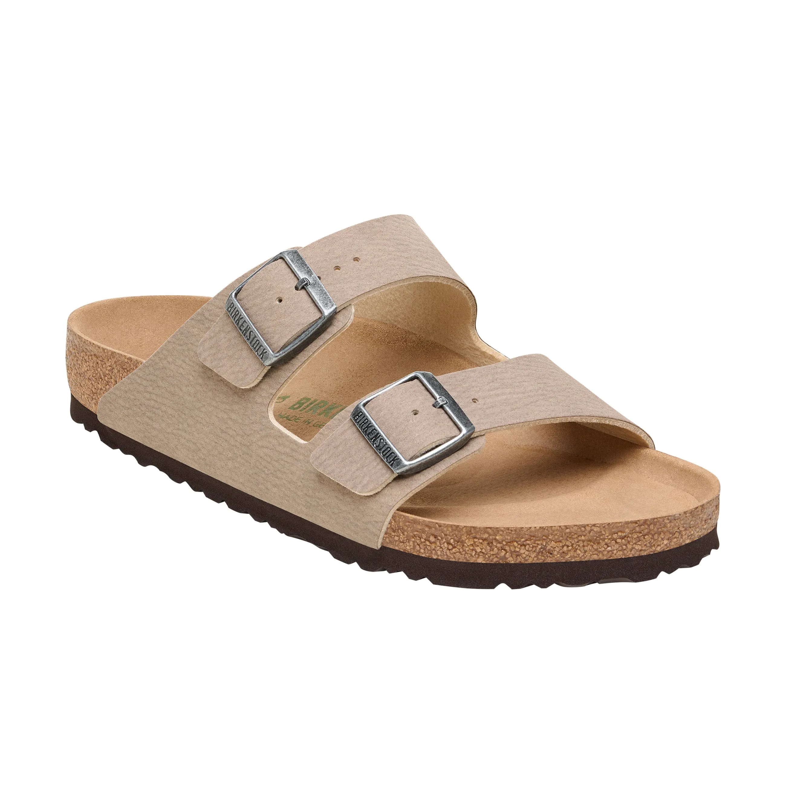Arizona Vegan Synthetic Soft Birki Desert Dust Grey Taupe/Espresso Sole