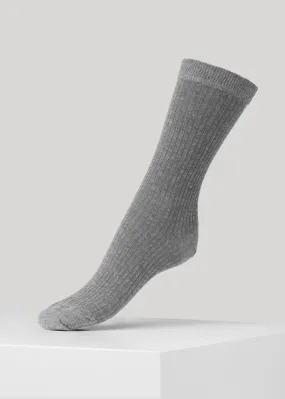 Denier MIE Cashmere Socks - Grey