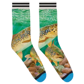 Green Trout Socks