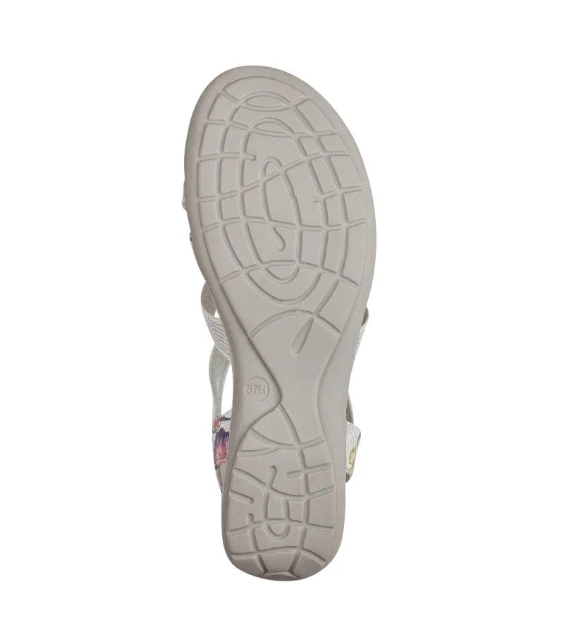 Jana Womens Floral Sandal Wdie Fit  - 8-28165-42