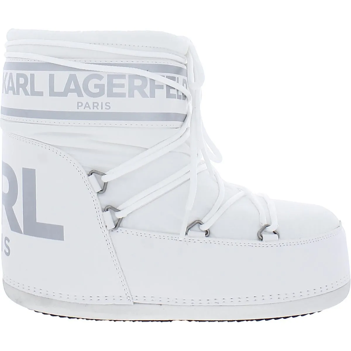 Karl Largerfeild Womens Pavan Slip On Round Toe Winter & Snow Boots