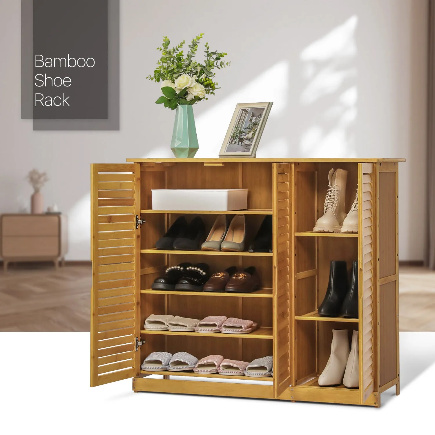 Louver Panel 3 Door Cabinet - without Drawer