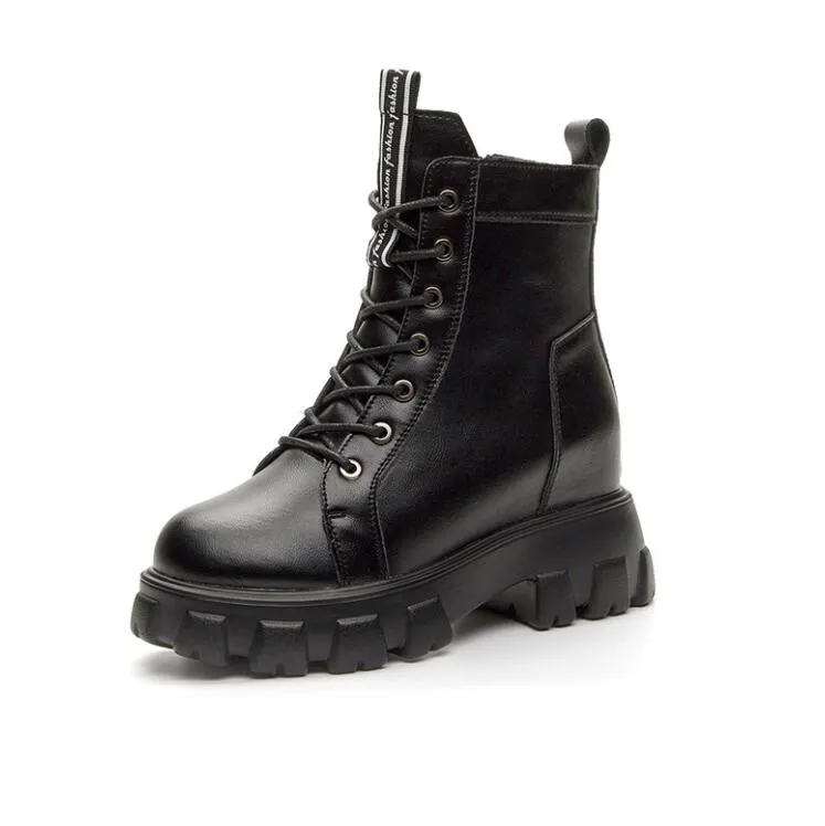 Petite Size Side Zipper Martin Boots AP138
