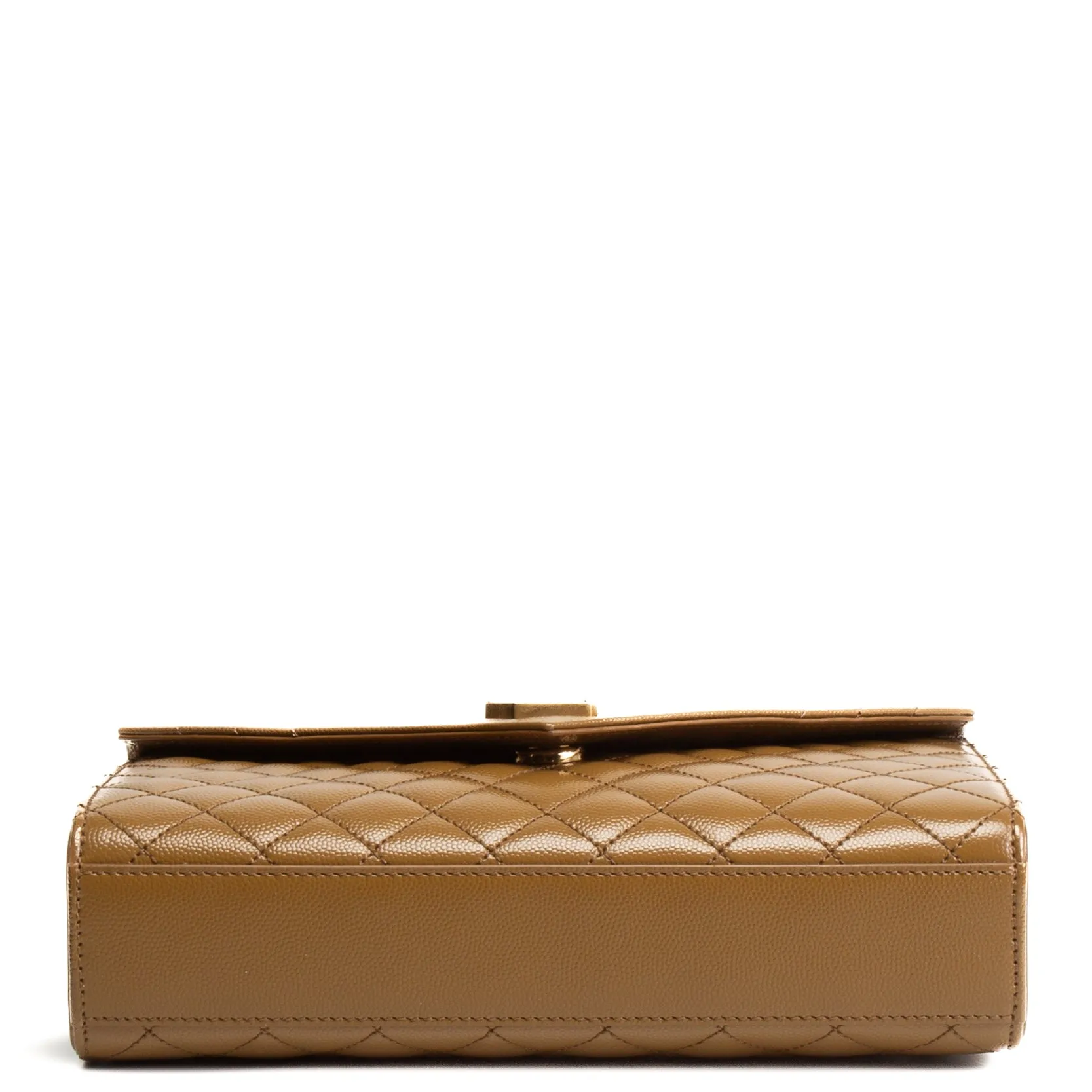 SAINT LAURENT Triquilt Medium Envelope Bag - Olive