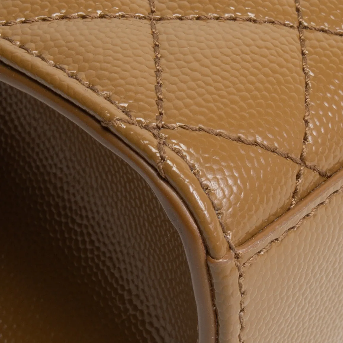 SAINT LAURENT Triquilt Medium Envelope Bag - Olive