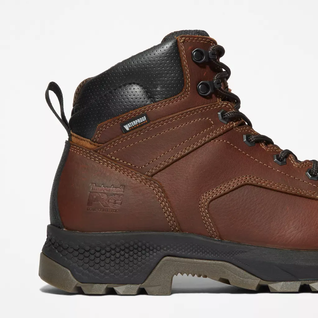 Timberland Pro Men's Titan EV 6" WP Comp Toe Work Boot -Brown- TB0A42FY214