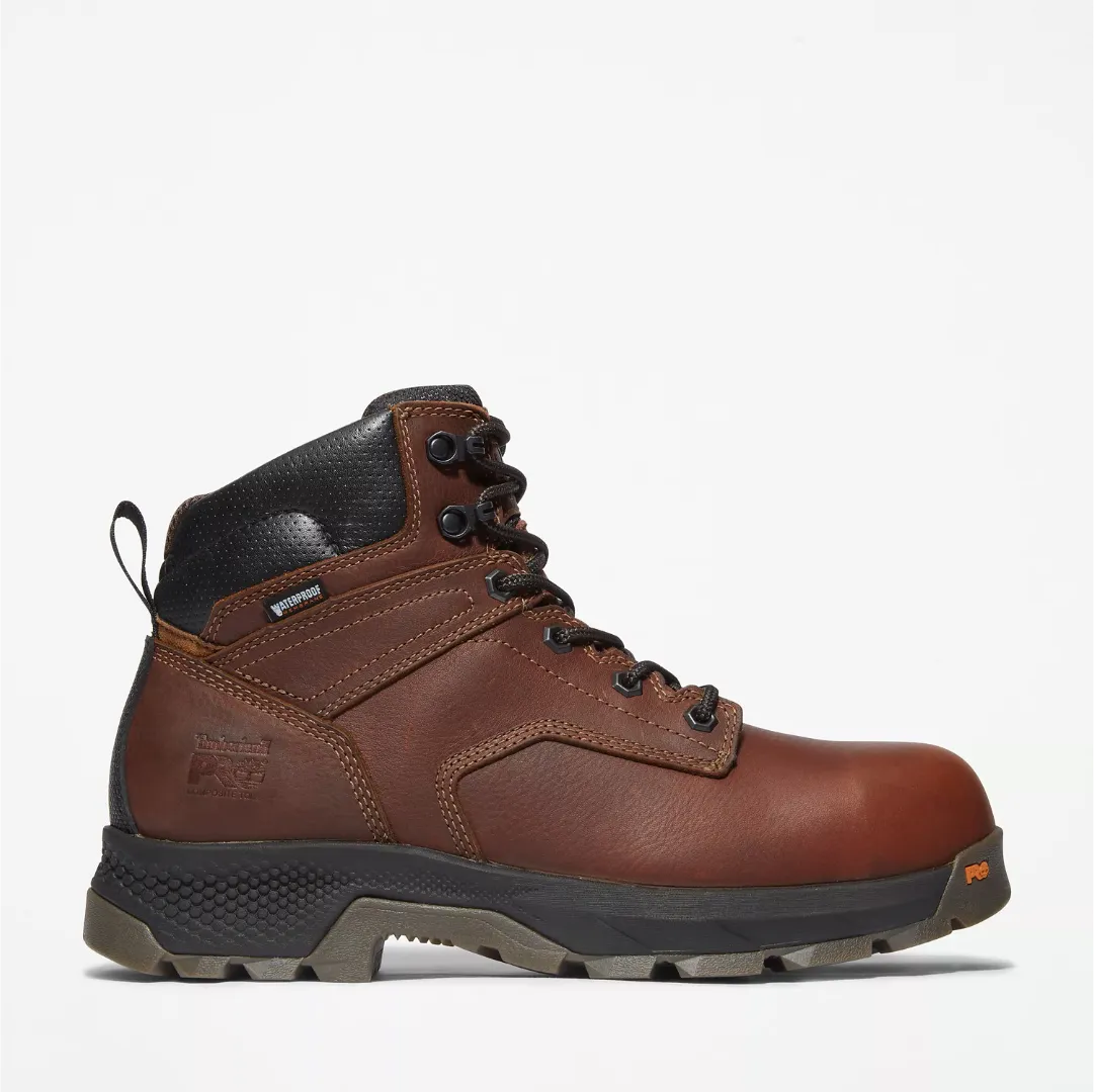 Timberland Pro Men's Titan EV 6" WP Comp Toe Work Boot -Brown- TB0A42FY214