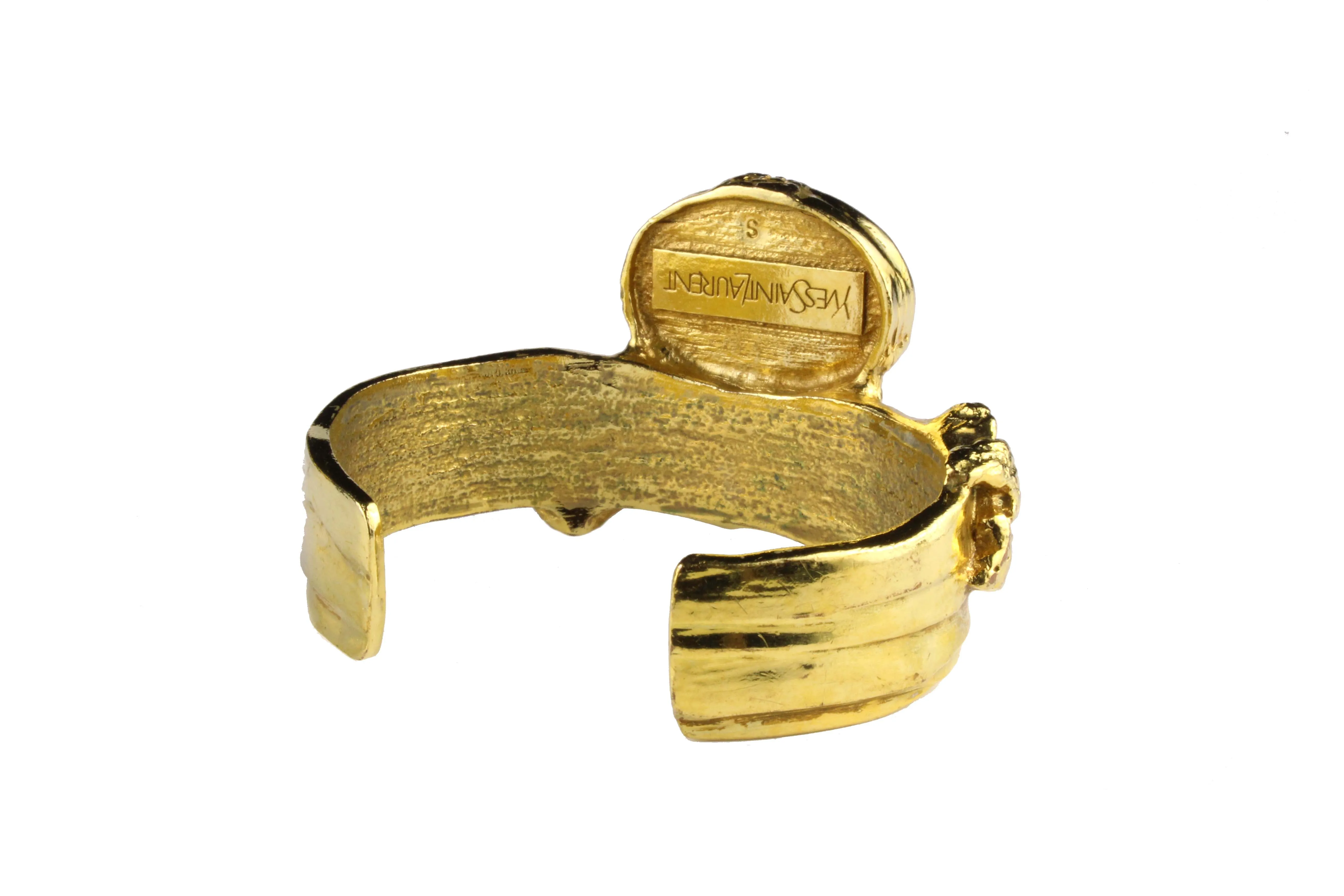 YVES SAINT LAURENT Rive Gauche Arty cuff bracelet