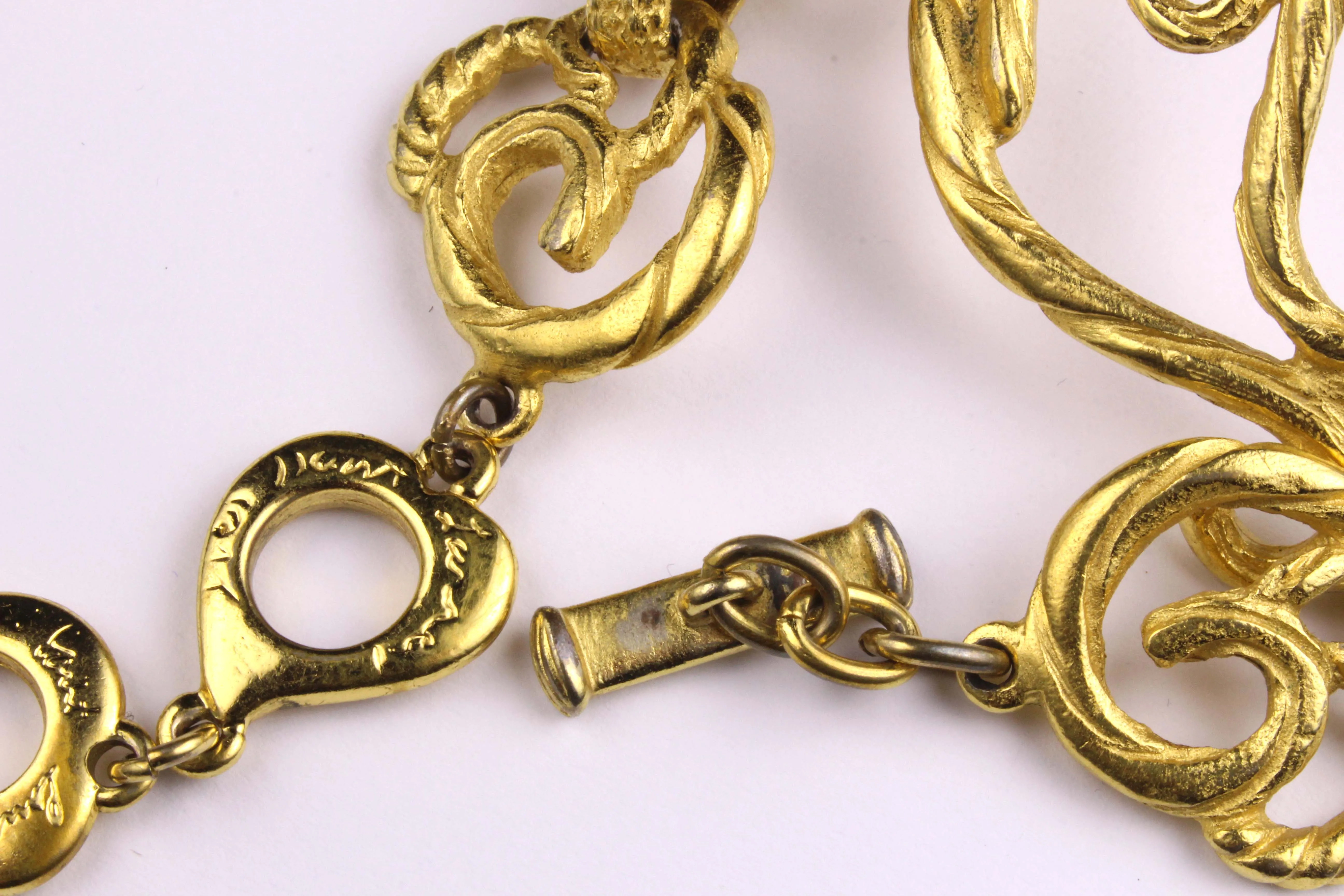 YVES SAINT LAURENT textured curl link bracelet